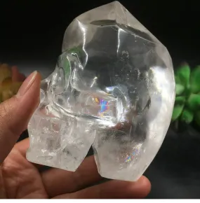 Natural Clear quartz carved Skull