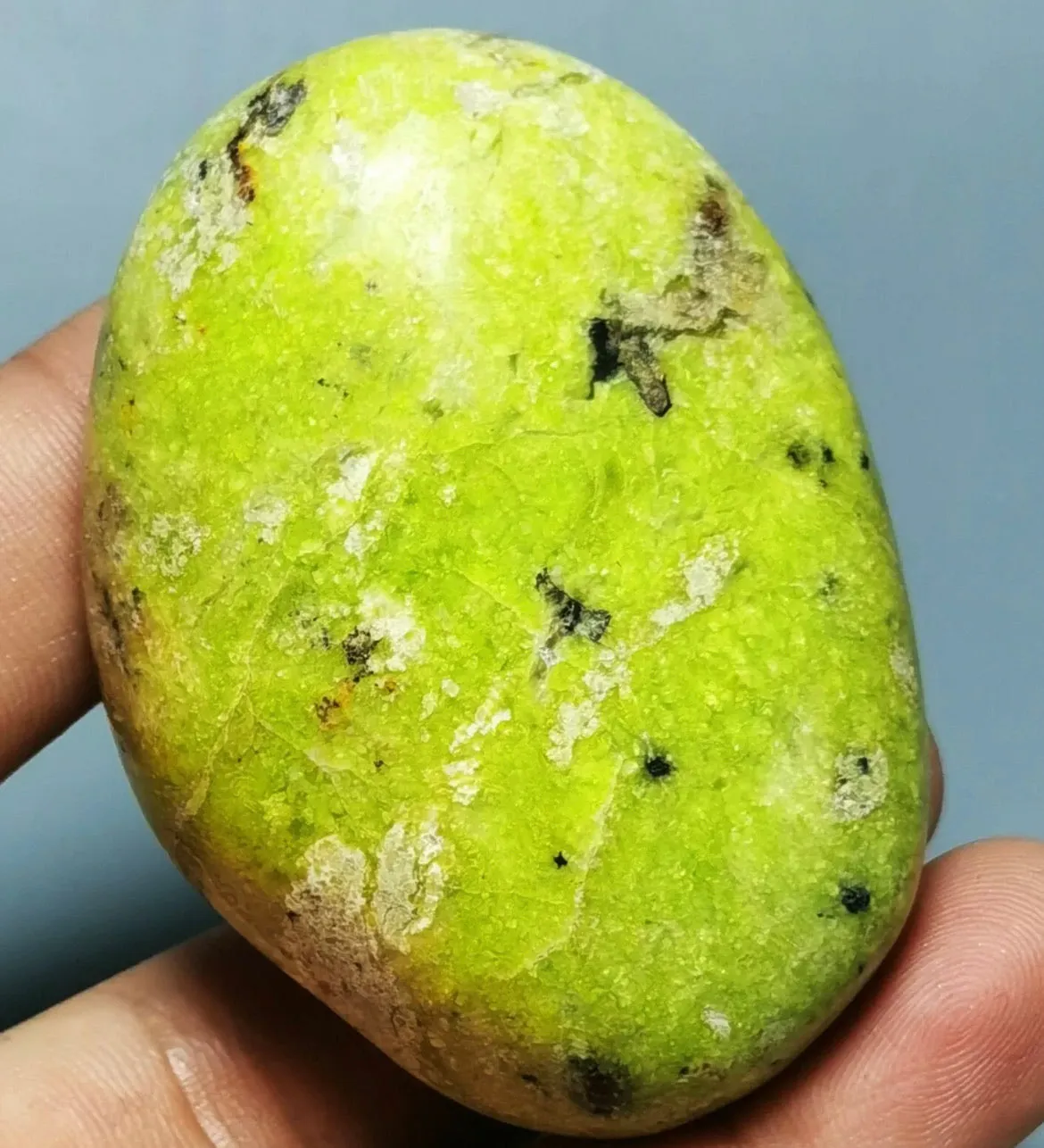 Natural Free Form Green Opal Palm Stone