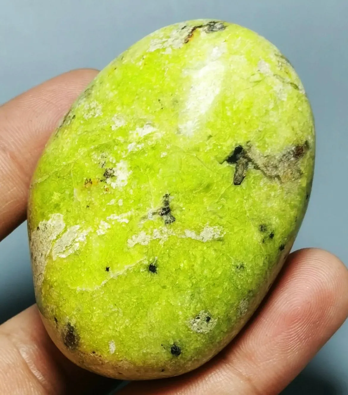 Natural Free Form Green Opal Palm Stone