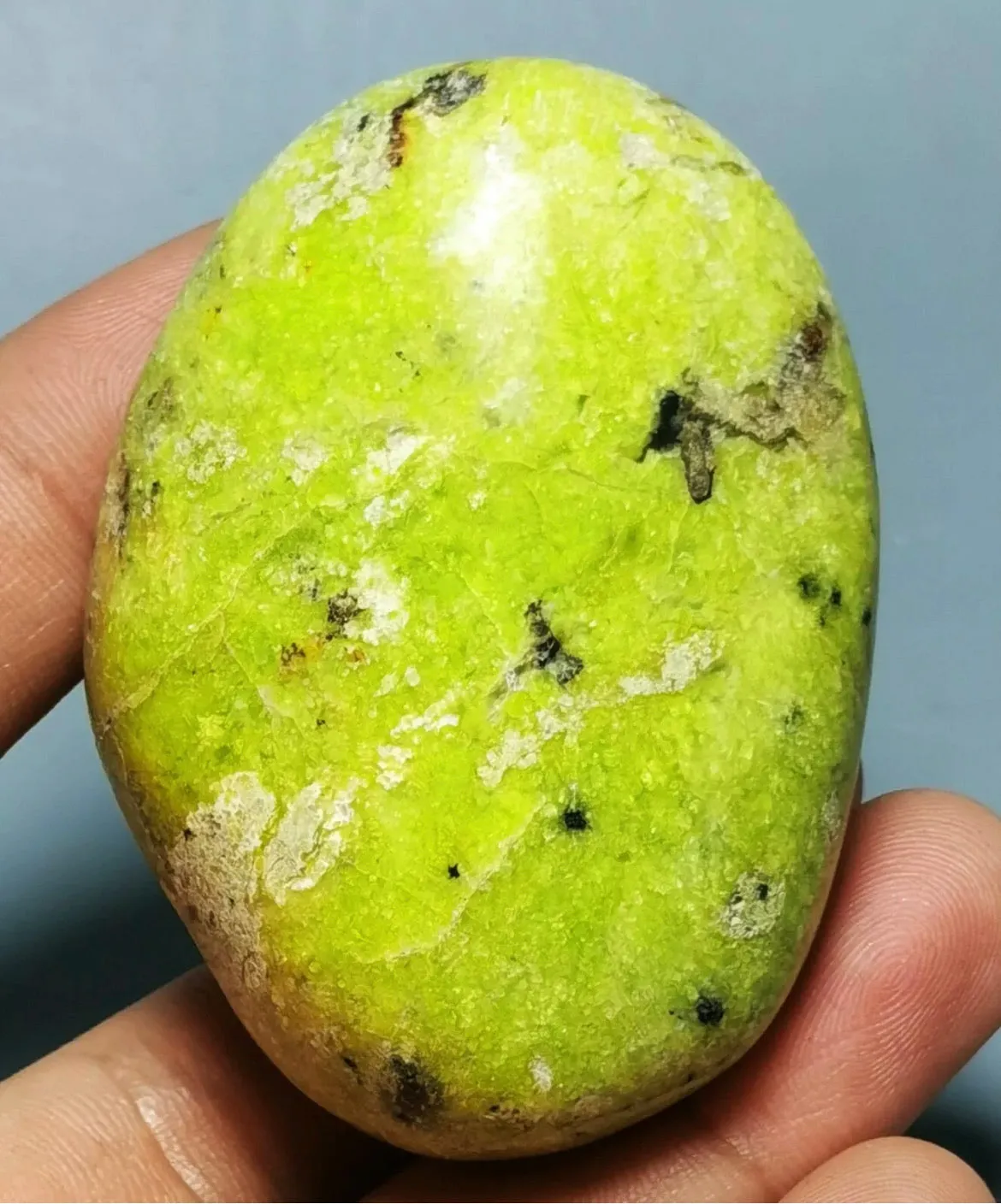 Natural Free Form Green Opal Palm Stone