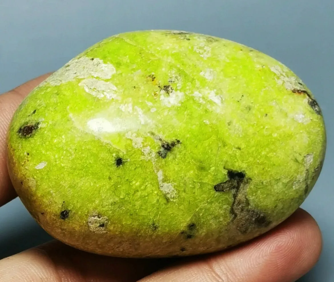 Natural Free Form Green Opal Palm Stone