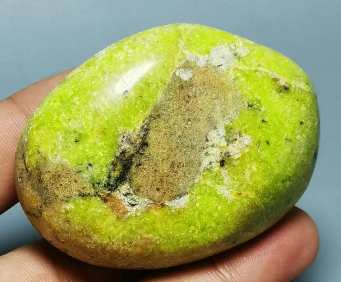 Natural Free Form Green Opal Palm Stone