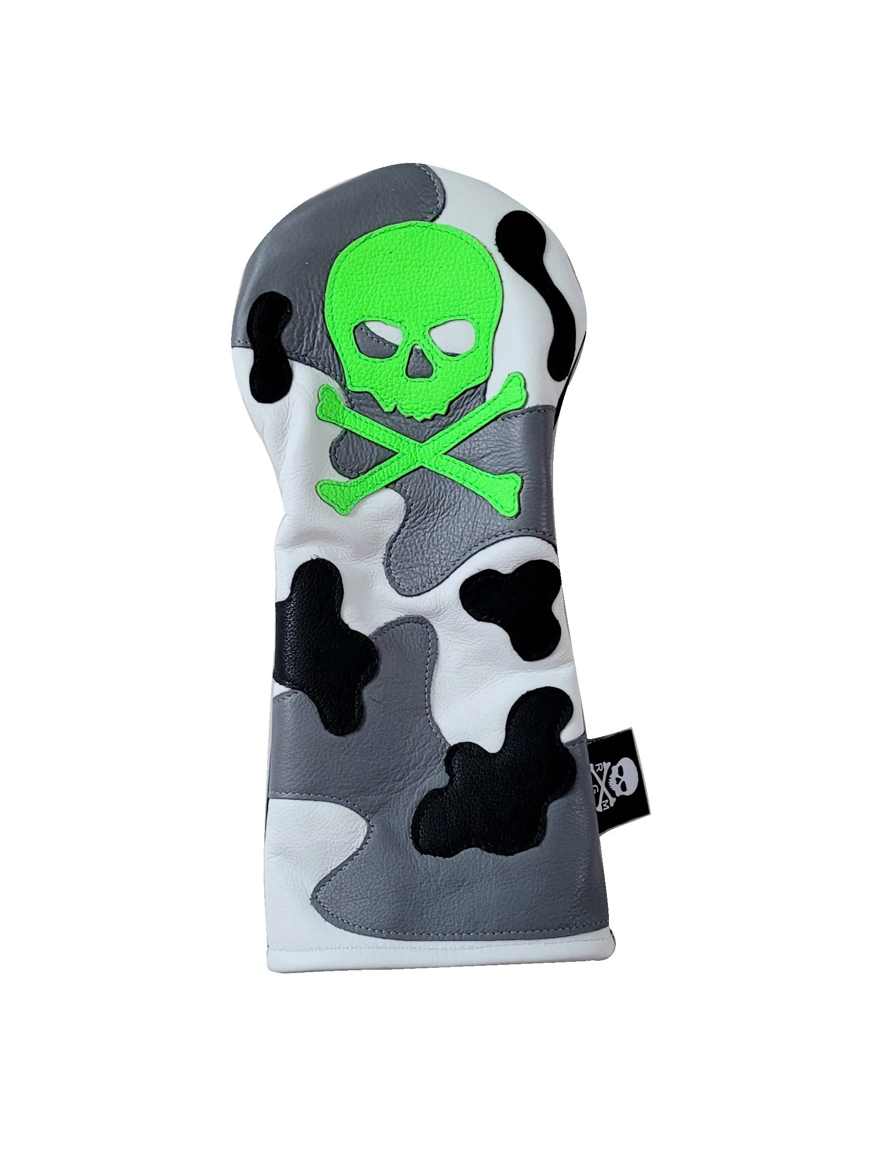 One-Of-A-Kind! Neon Green Skull & Bones Camo Driver Headcover