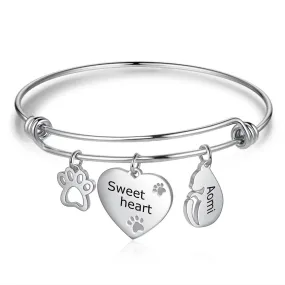 Personalized 1 Name & 1 Engraving Bracelet For Women