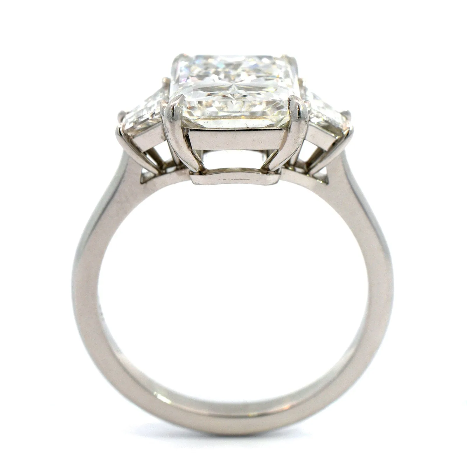 Platinum Radiant Cut Diamond Engagement Ring