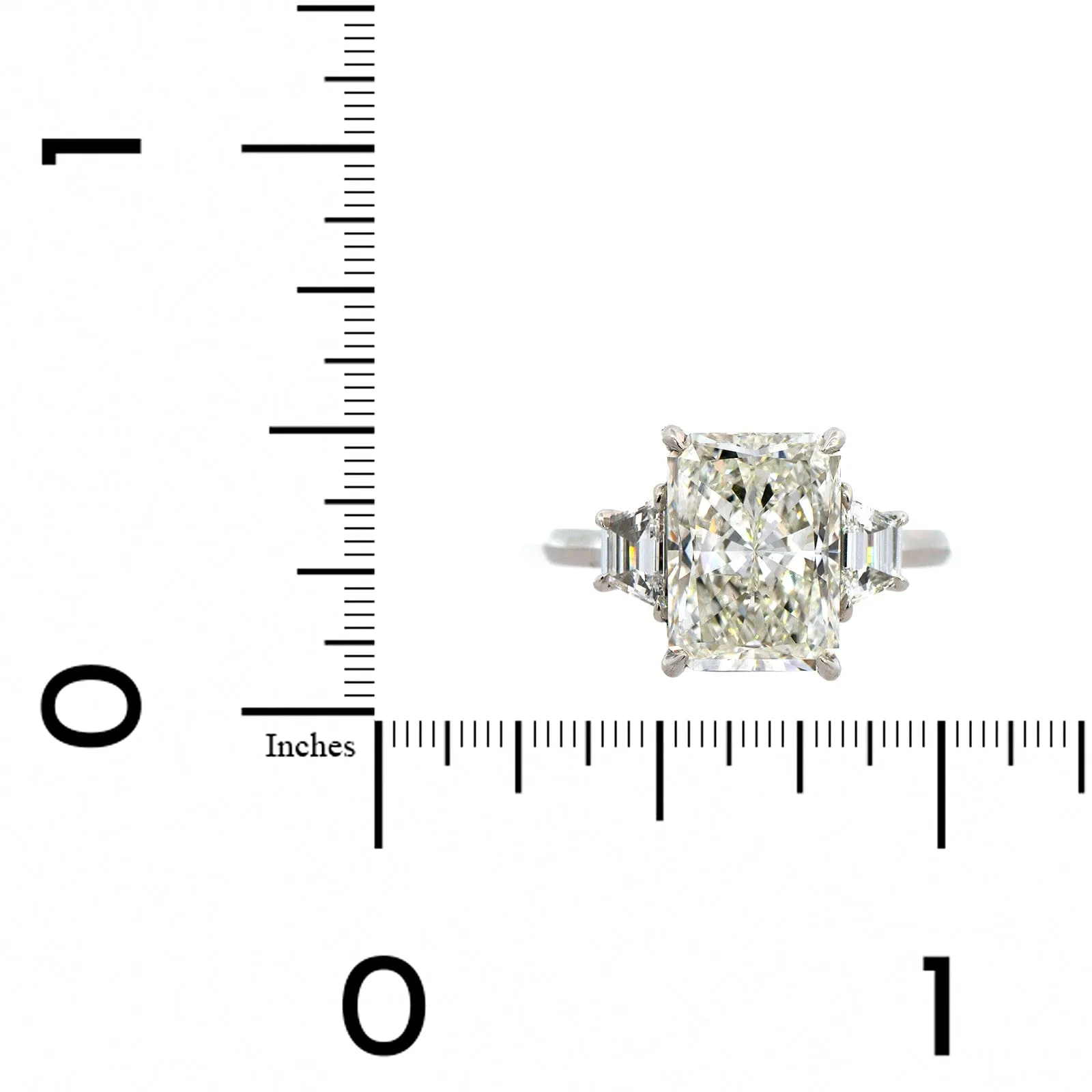 Platinum Radiant Cut Diamond Engagement Ring