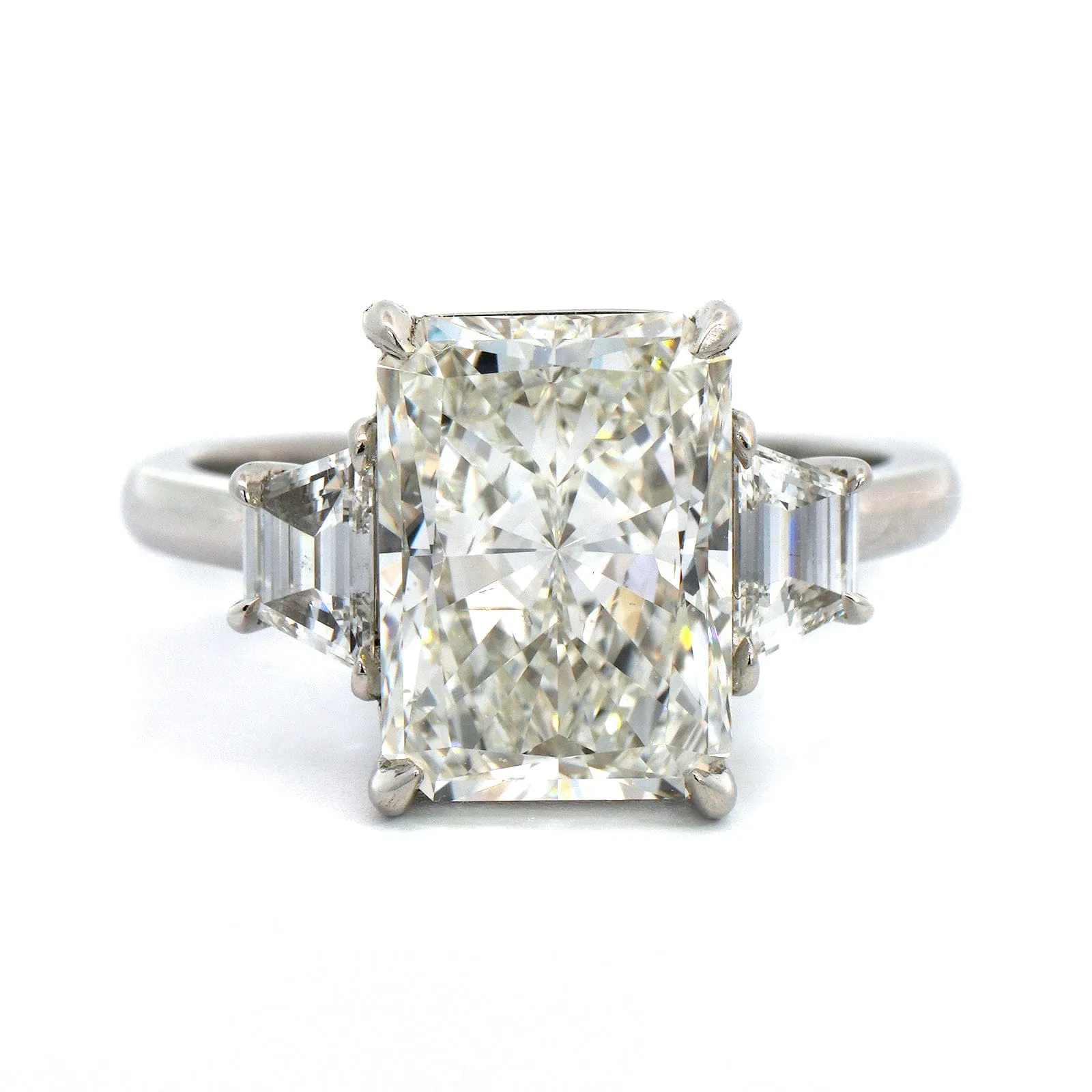 Platinum Radiant Cut Diamond Engagement Ring