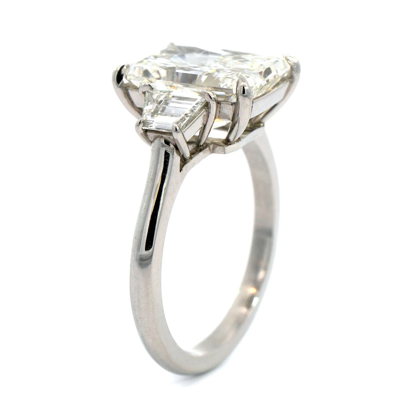 Platinum Radiant Cut Diamond Engagement Ring