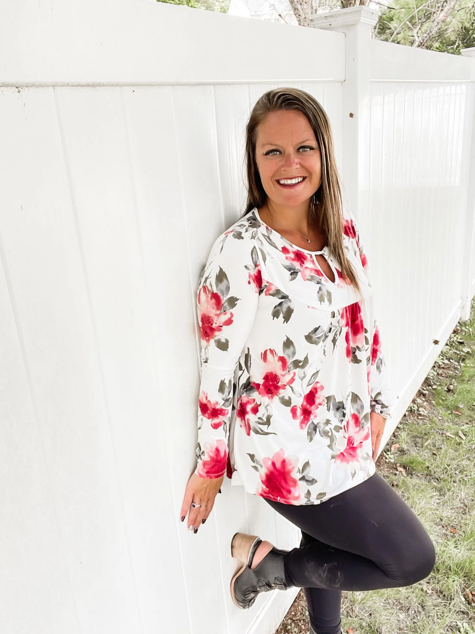 Pretty with Flowers Long Sleeve