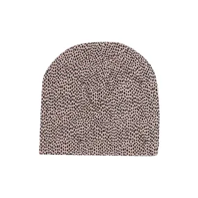 SGBeanie 4y-6y w/Pebbles - Silver Pink, AOP Pebbles Mini