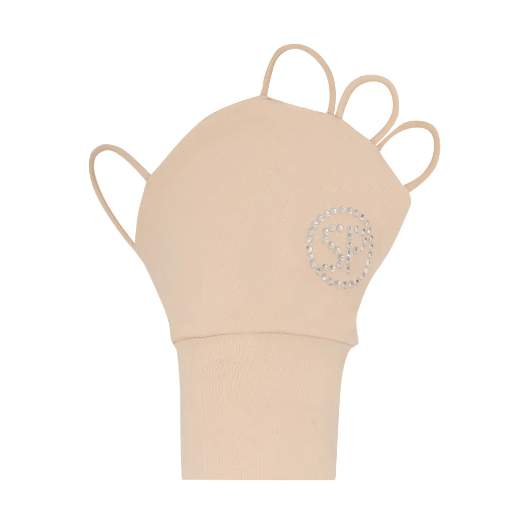 SP Glove (Palmless sun glove) - Crystal logo [Beige]