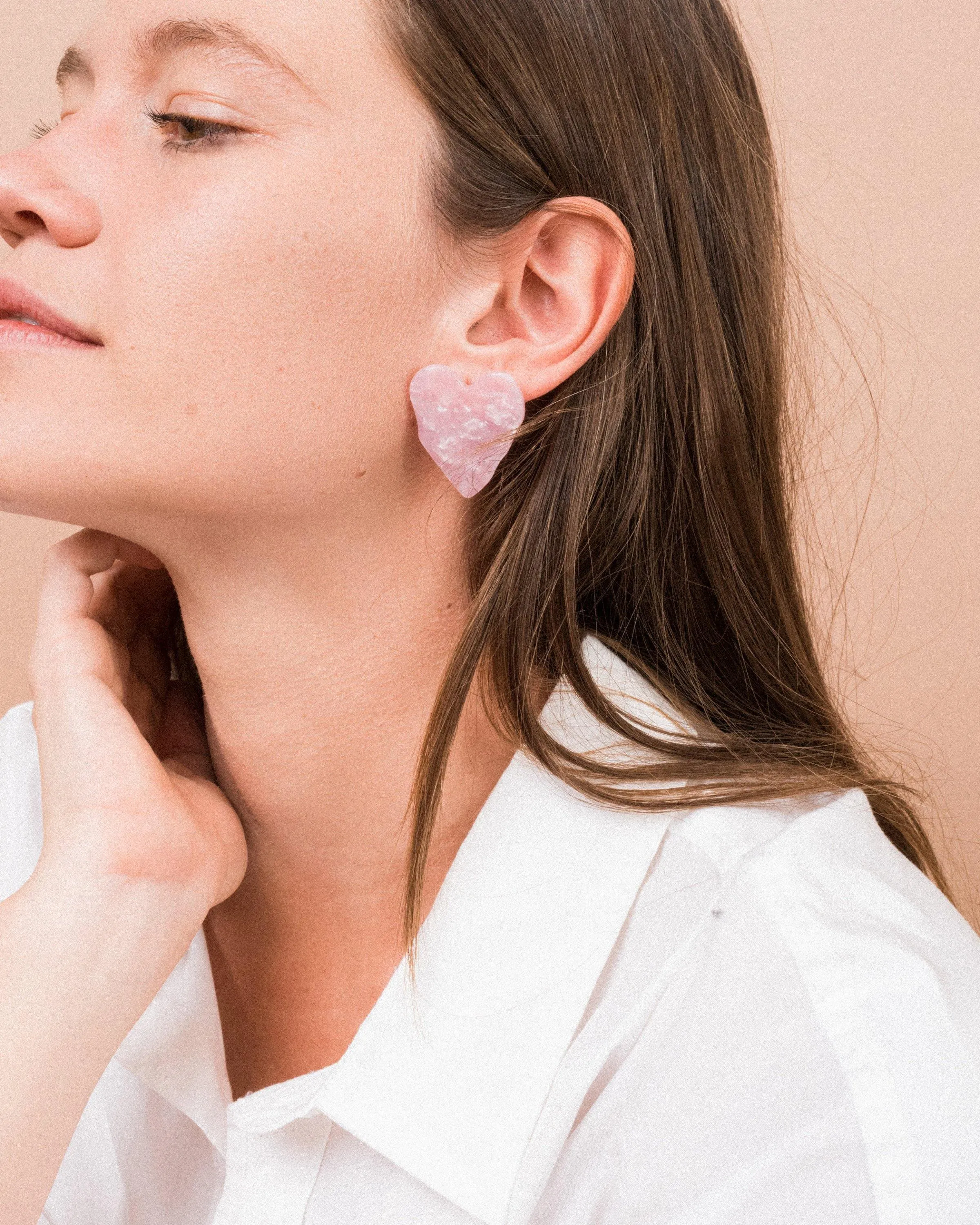 Strawberry Cream Heart Earrings