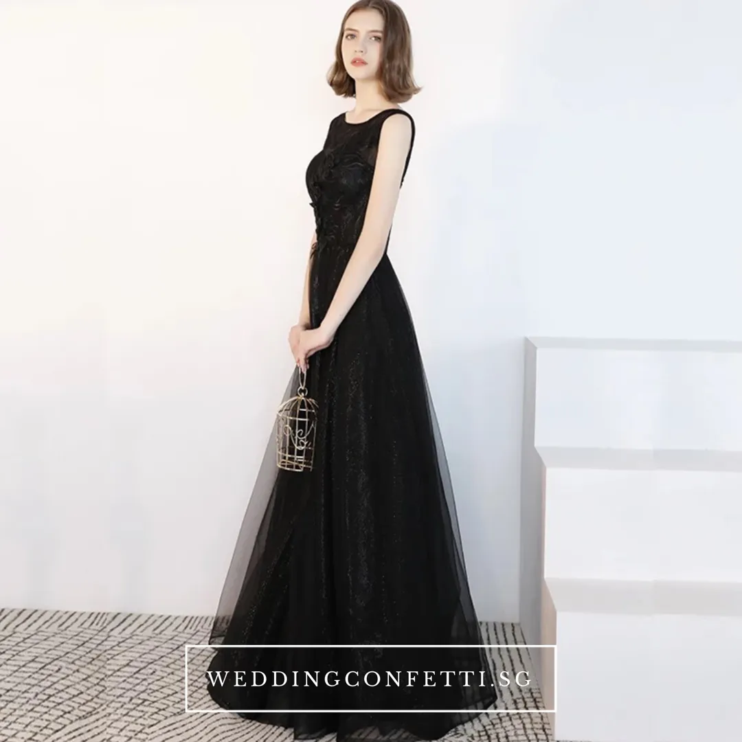 The Cacie Sleeveless Black Gown