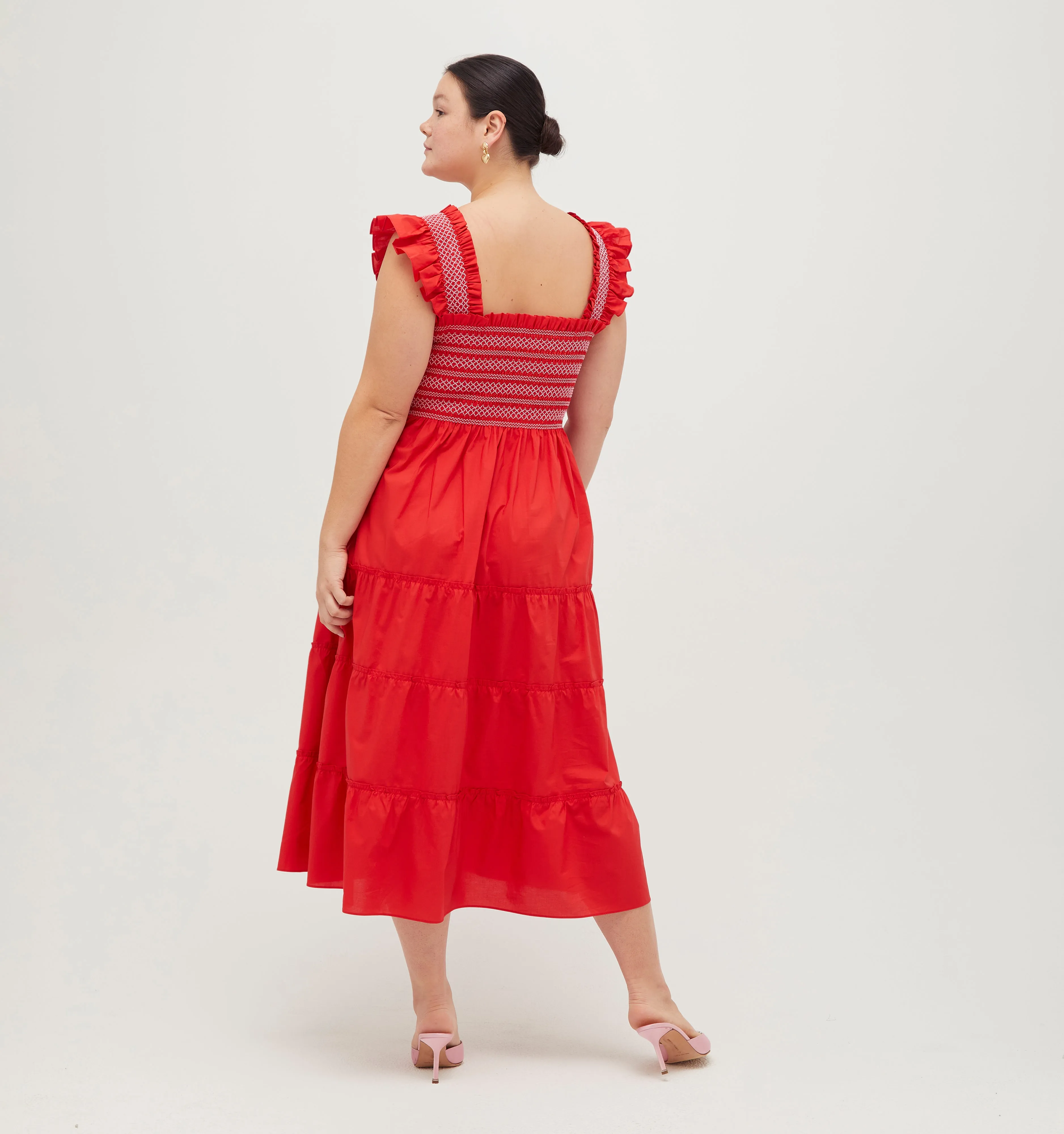 The Ellie Nap Dress - Poppy Red Cotton