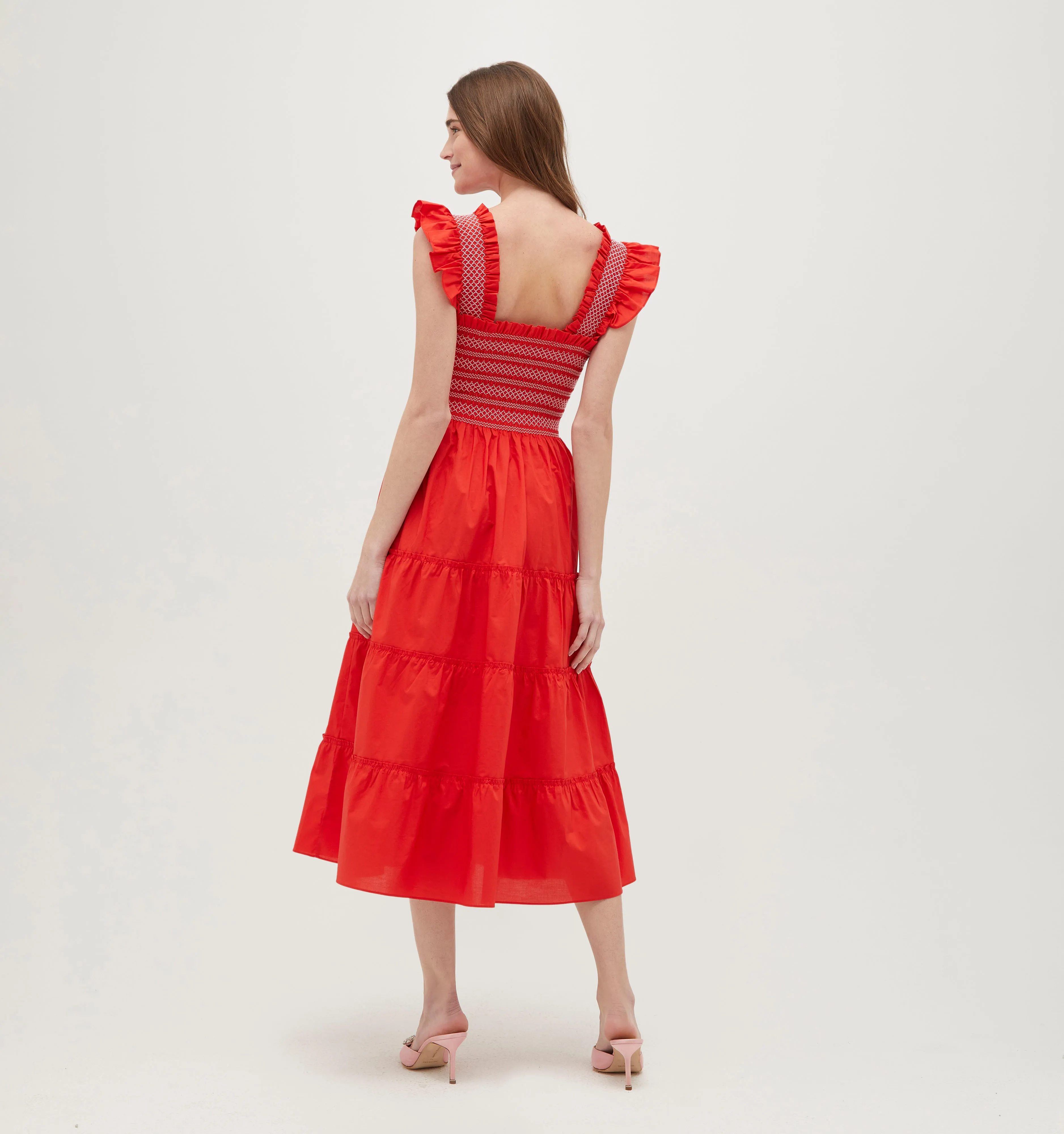 The Ellie Nap Dress - Poppy Red Cotton