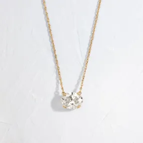 Threaded Necklace, 1.5ct. Oval Cut - In Stock