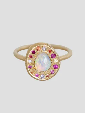 Trilliant Opal Pebble Ring