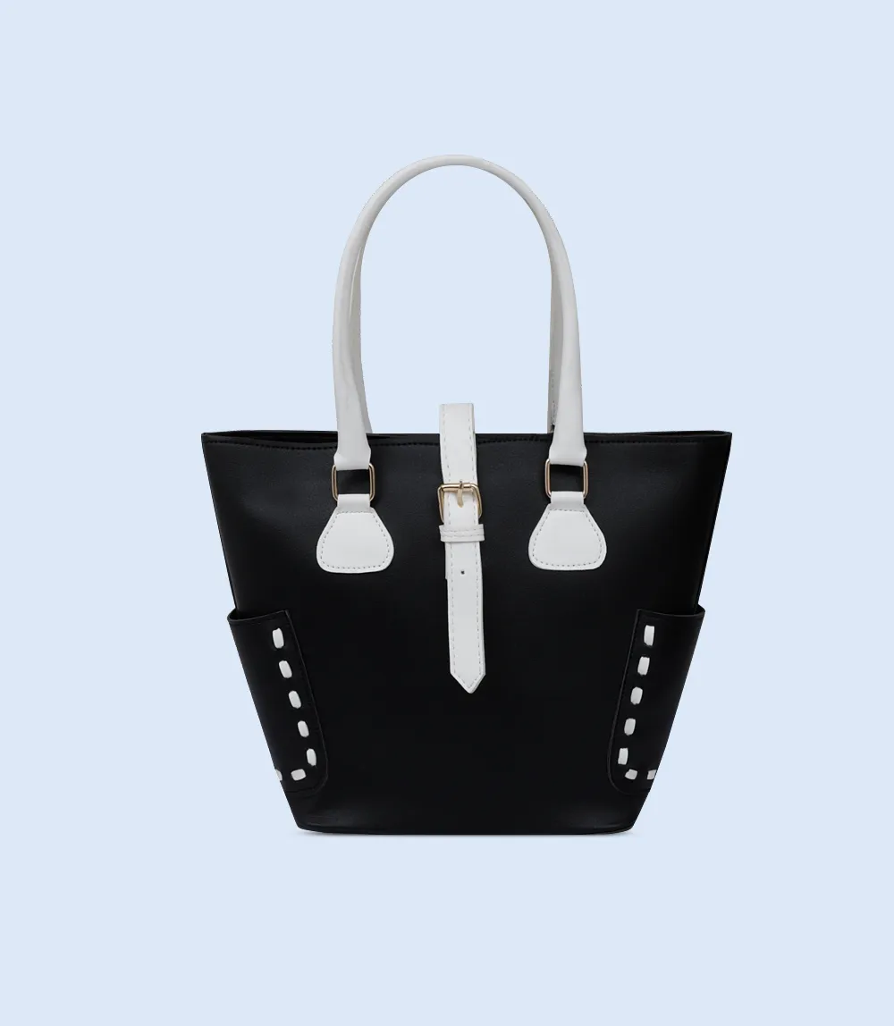 WB2389-BLACK-Women Shoulder Bag