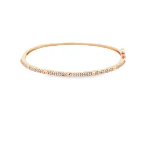 WD1274 14kt gold and Diamond open bangle bracelet