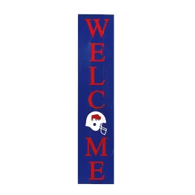 Welcome Porch Sign With Buffalo and Helmet